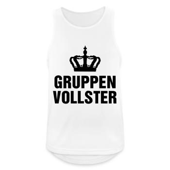 Gruppenvollster - Männer Tank Top atmungsaktiv - Weiß - Vorne - Nick (188cm)