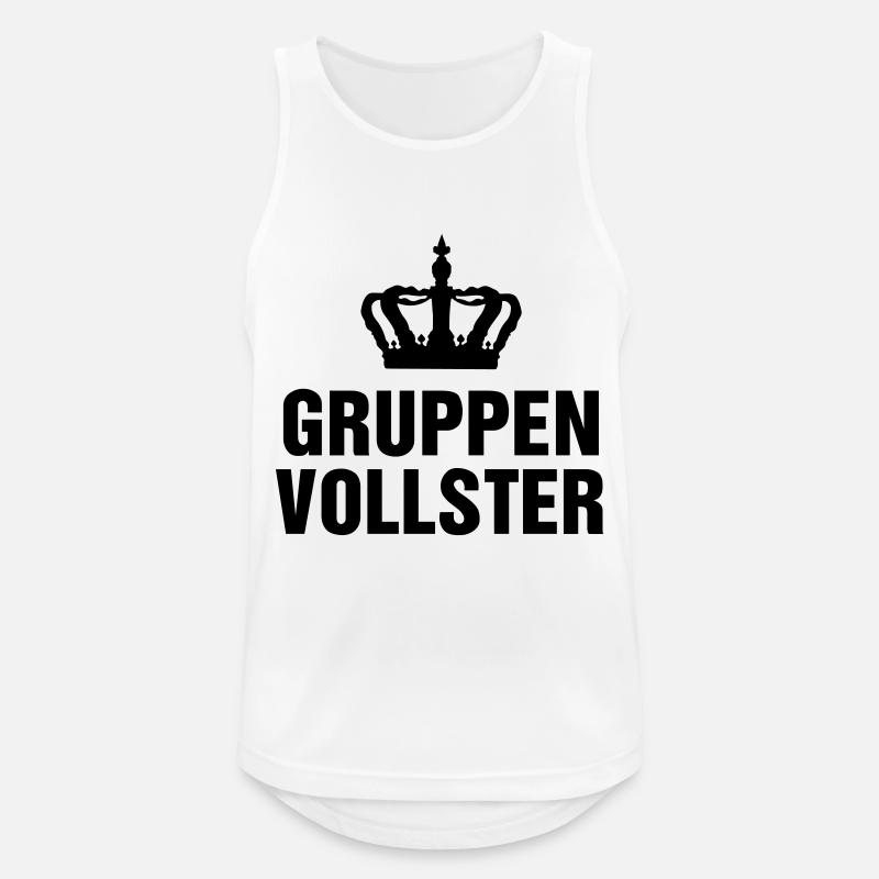 Gruppenvollster - Männer Tank Top atmungsaktiv - Weiß