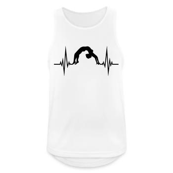 bruecke yoga puls herzschlag frequenz boden fitnes - Männer Tank Top atmungsaktiv - Weiß - Vorne - Nick (188cm)