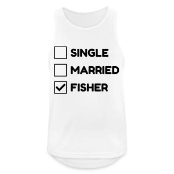 Fischerei Fischer Sport Sportler Spieler - Männer Tank Top atmungsaktiv - Weiß - Vorne - Nick (188cm)