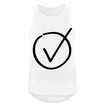 haken symbol icon - Männer Tank Top atmungsaktiv - Weiß - Vorne - Nick (188cm)