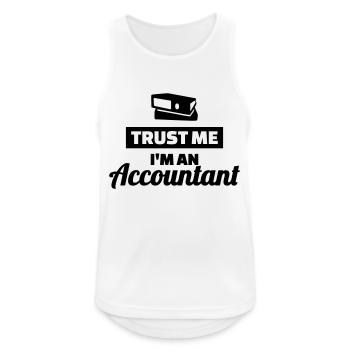 Buchhalter - Männer Tank Top atmungsaktiv - Weiß - Vorne - Nick (188cm)