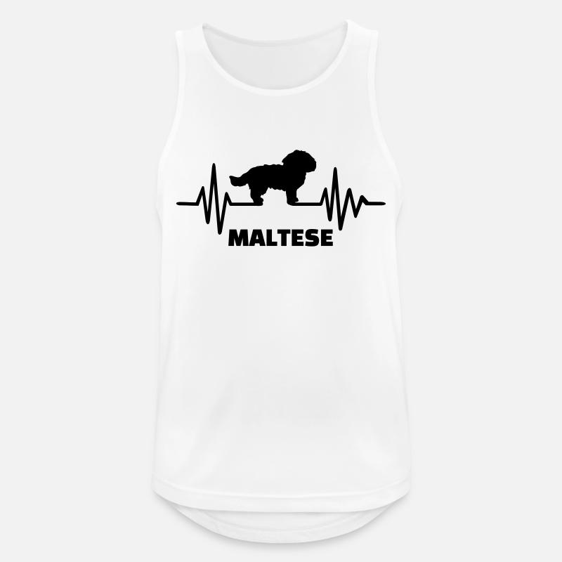 Malteser - Männer Tank Top atmungsaktiv - Weiß