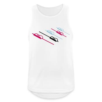 DJ Musik Mischpult - Männer Tank Top atmungsaktiv - Weiß - Vorne - Nick (188cm)
