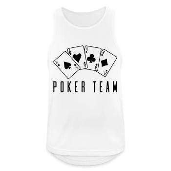 Poker Team 1 - Men's Breathable Tank Top - white - Front - Nick (188cm)