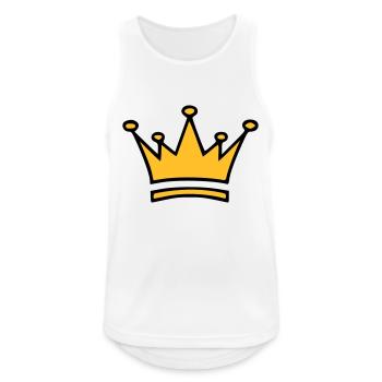 KRONE - Männer Tank Top atmungsaktiv - Weiß - Vorne - Nick (188cm)