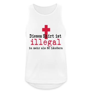 illegal - Männer Tank Top atmungsaktiv - Weiß - Vorne - Nick (188cm)