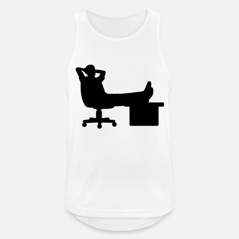 Boss Chef manager silhouette - Männer Tank Top atmungsaktiv - Weiß