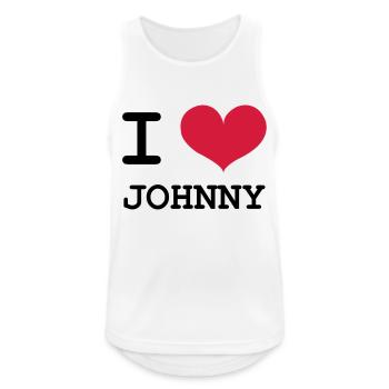I Love Johnny ! - Débardeur respirant Homme - blanc - Devant - Nick (188cm)