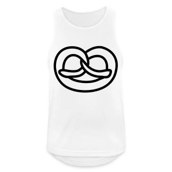 Brezel 4a - Männer Tank Top atmungsaktiv - Weiß - Vorne - Nick (188cm)