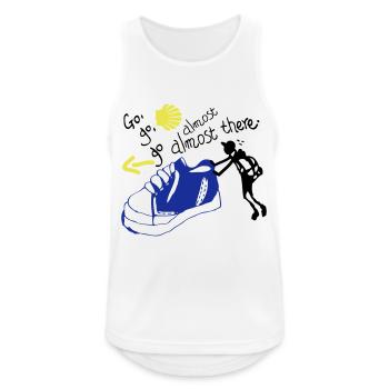 Go go go Almost there - Men's Breathable Tank Top - white - Front - Nick (188cm)