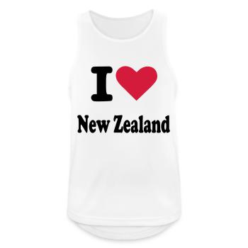 Neuseeland - Männer Tank Top atmungsaktiv - Weiß - Vorne - Nick (188cm)