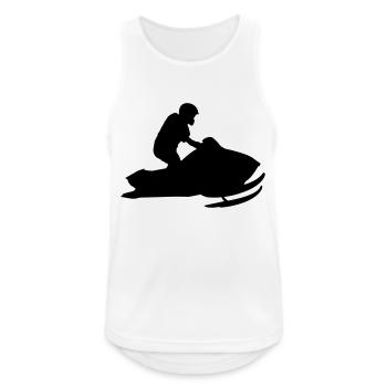 snowmobile - Männer Tank Top atmungsaktiv - Weiß - Vorne - Nick (188cm)