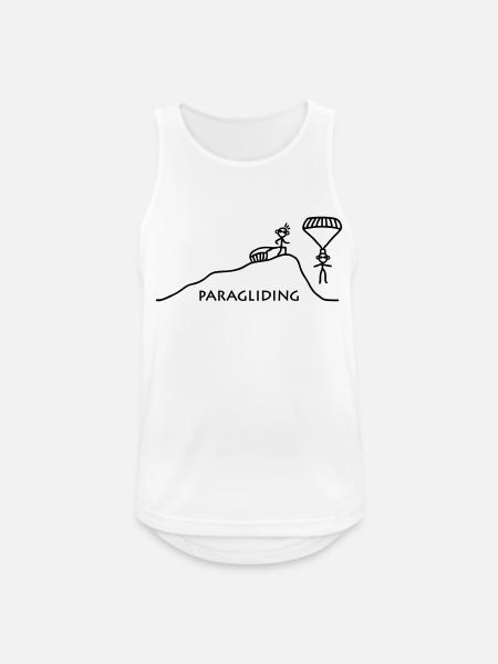 Paragliding vom Berg - Männer Tank Top atmungsaktiv - Weiß