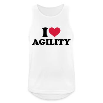 Agility - Männer Tank Top atmungsaktiv - Weiß - Vorne - Nick (188cm)