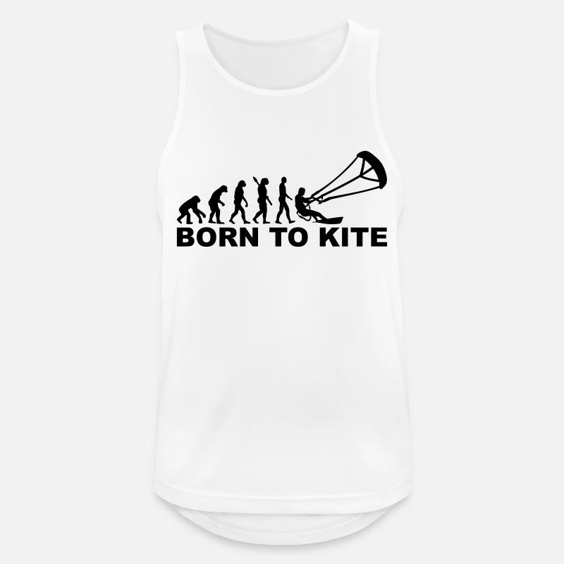 Evolution Born to Kite - Men's Breathable Tank Top - white