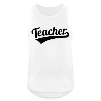 Lehrer - Männer Tank Top atmungsaktiv - Weiß - Vorne - Nick (188cm)