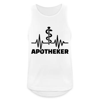 Apotheker - Männer Tank Top atmungsaktiv - Weiß - Vorne - Nick (188cm)
