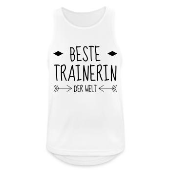 Coach / Coaching / Trainer / Sport - Männer Tank Top atmungsaktiv - Weiß - Vorne - Nick (188cm)