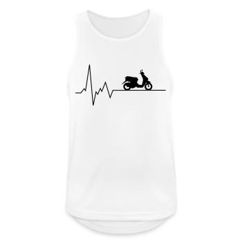 herzschlag roller - Männer Tank Top atmungsaktiv - Weiß - Vorne - Nick (188cm)