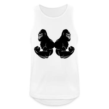 Gorillas Strong - Men's Breathable Tank Top - white - Front - Nick (188cm)