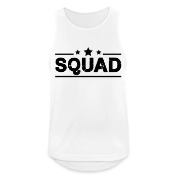 squad - Männer Tank Top atmungsaktiv - Weiß - Vorne - Nick (188cm)