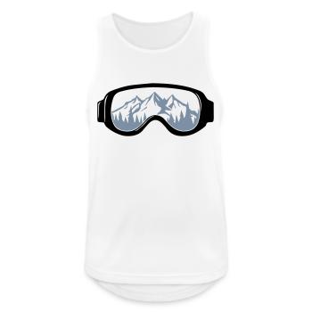 Skibrille - Männer Tank Top atmungsaktiv - Weiß - Vorne - Nick (188cm)
