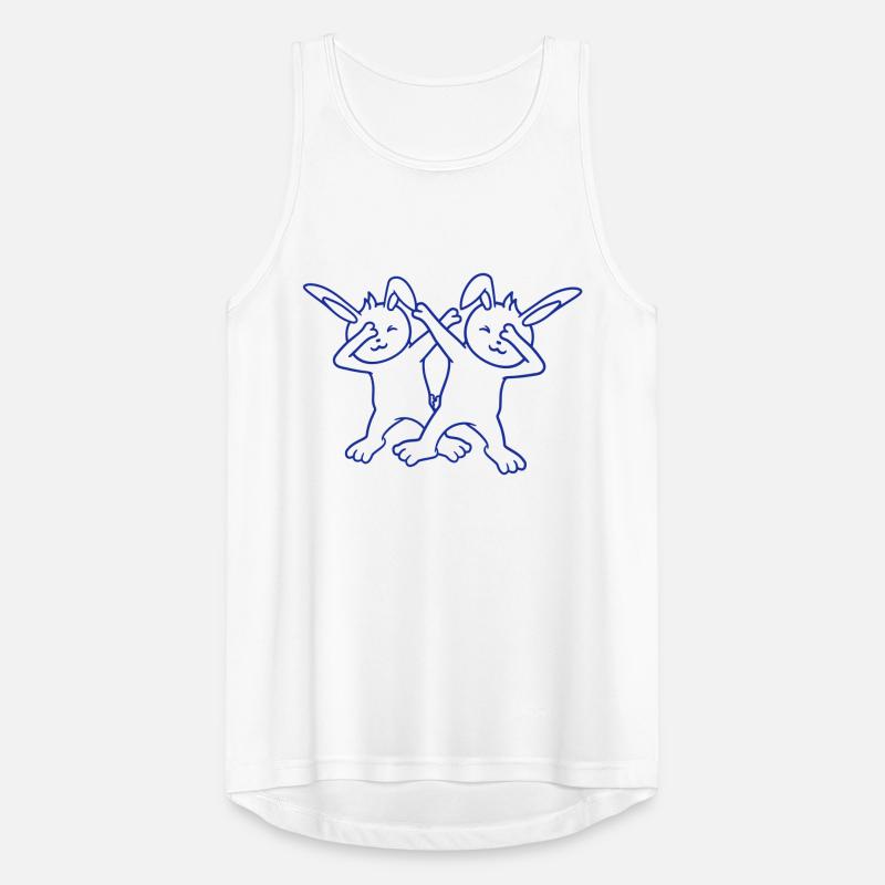2 Hasen Dabbing Dab Dance Pose Tanzen Party Feiern Männer Tank Top atmungsaktiv