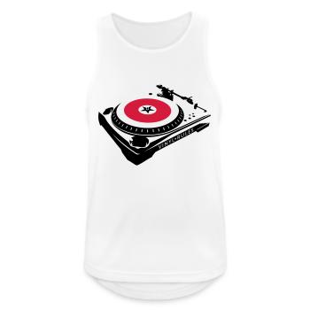 VINYL RULES - Débardeur respirant Homme - blanc - Devant - Nick (188cm)