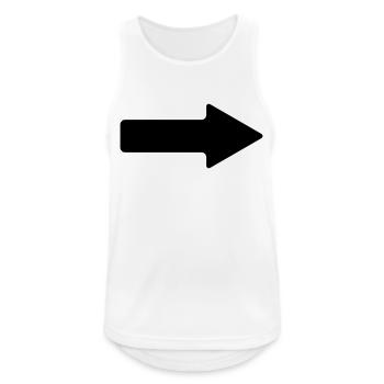 pfeil - Männer Tank Top atmungsaktiv - Weiß - Vorne - Nick (188cm)