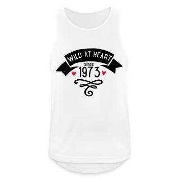 1973 - Männer Tank Top atmungsaktiv - Weiß - Vorne - Nick (188cm)