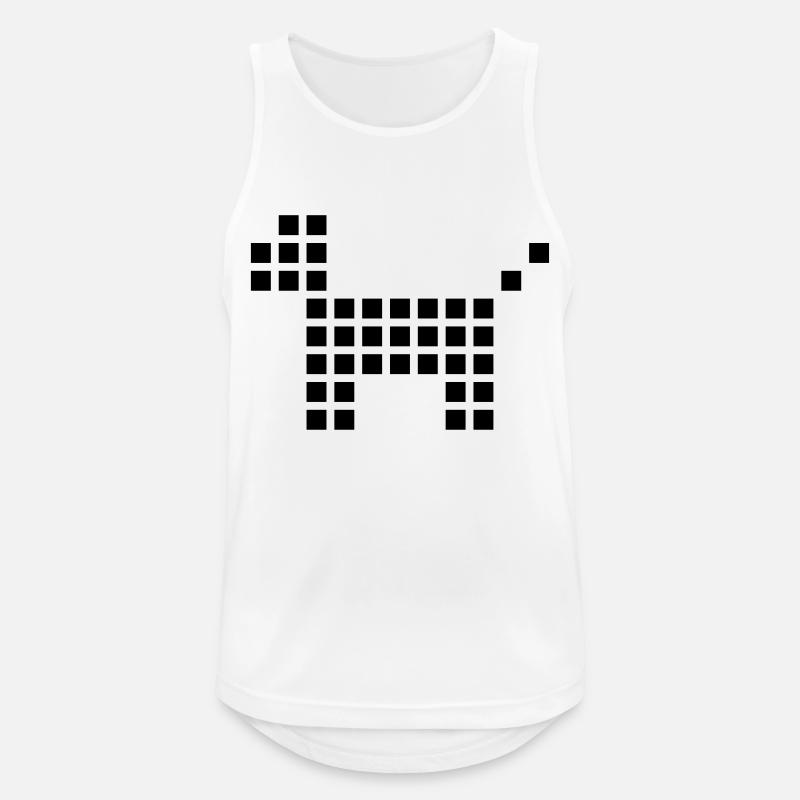hund pixel - Männer Tank Top atmungsaktiv - Weiß