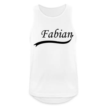 fabian - Men's Breathable Tank Top - white - Front - Nick (188cm)