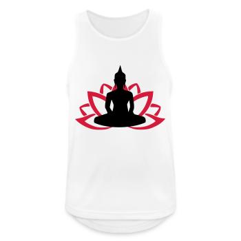 Lotus Buddha - Débardeur respirant Homme - blanc - Devant - Nick (188cm)