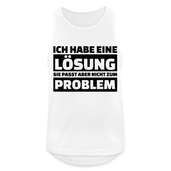 Lösung und Problem - Männer Tank Top atmungsaktiv - Weiß - Vorne - Nick (188cm)