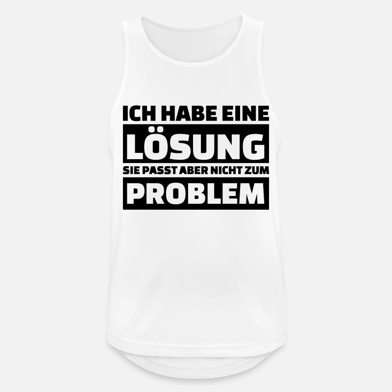 Lösung und Problem - Männer Tank Top atmungsaktiv - Weiß