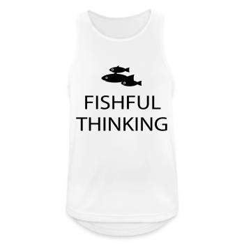 angling - Men's Breathable Tank Top - white - Front - Nick (188cm)