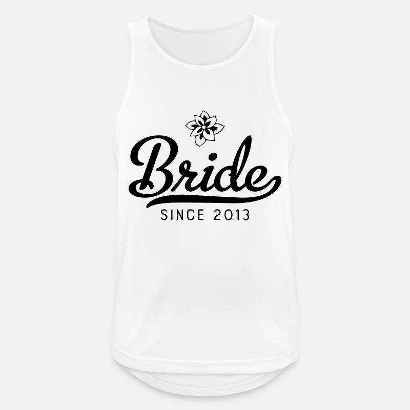 Bride since 2013 - Männer Tank Top atmungsaktiv - Weiß