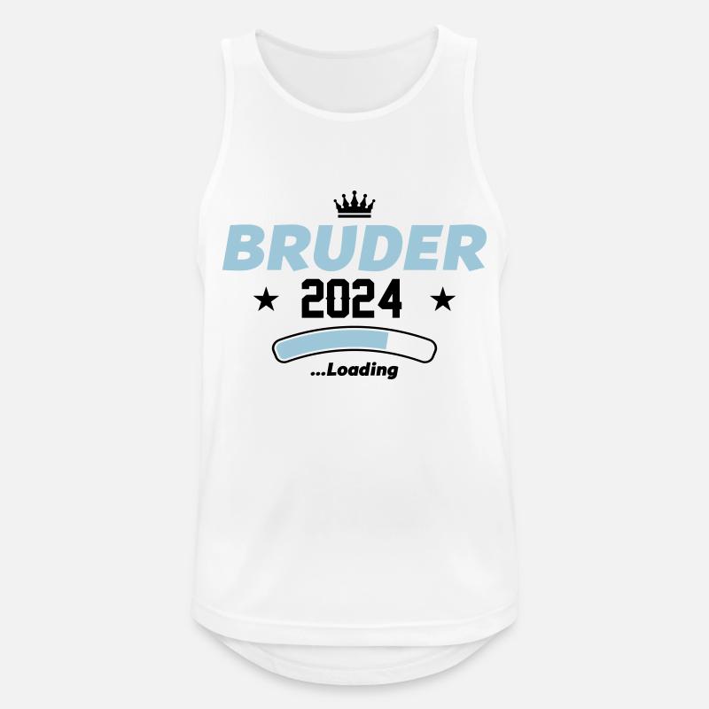 bruder 2024 loading - Männer Tank Top atmungsaktiv - Weiß