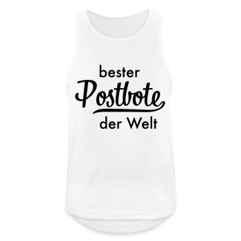 Bester Postbote - Männer Tank Top atmungsaktiv - Weiß - Vorne - Nick (188cm)