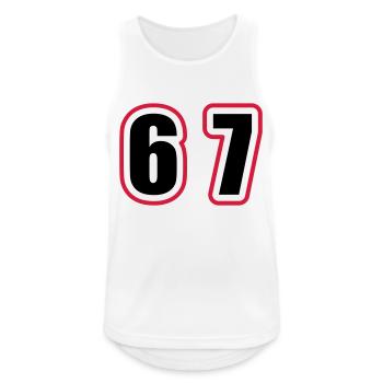 67 Number College - Men's Breathable Tank Top - white - Front - Nick (188cm)