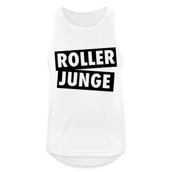 ROLLER JUNGE - Männer Tank Top atmungsaktiv - Weiß - Vorne - Nick (188cm)