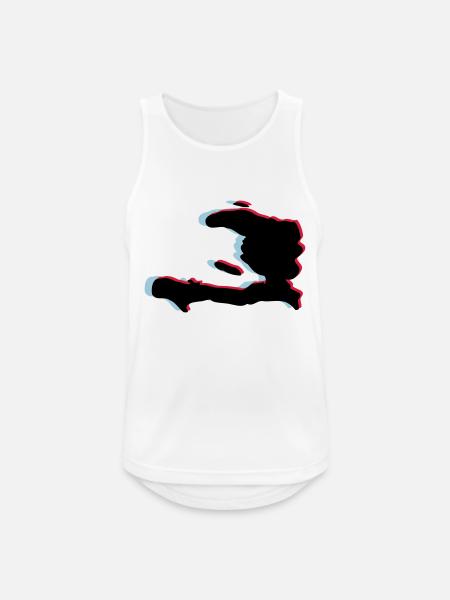 3d anaglyph HAITI green - Men's Breathable Tank Top - white