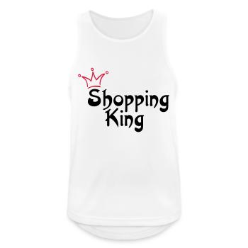 SHOPPING KING - Männer Tank Top atmungsaktiv - Weiß - Vorne - Nick (188cm)