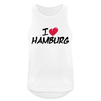 J'aime Hambourg / J'aime Hambourg - Débardeur respirant Homme - blanc - Devant - Nick (188cm)