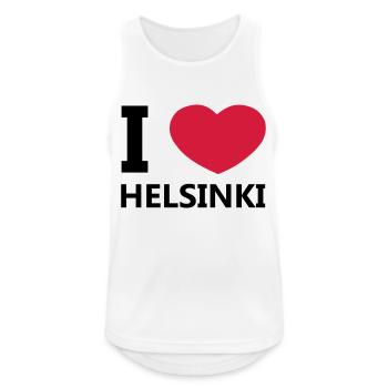 J'aime Helsinki - Débardeur respirant Homme - blanc - Devant - Nick (188cm)