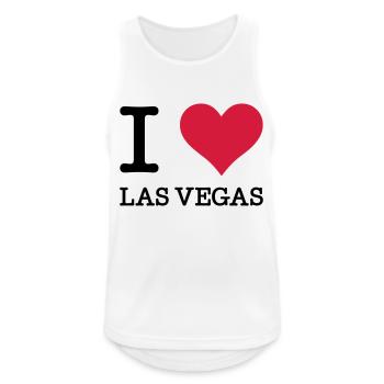 I Love Las Vegas - Männer Tank Top atmungsaktiv - Weiß - Vorne - Nick (188cm)
