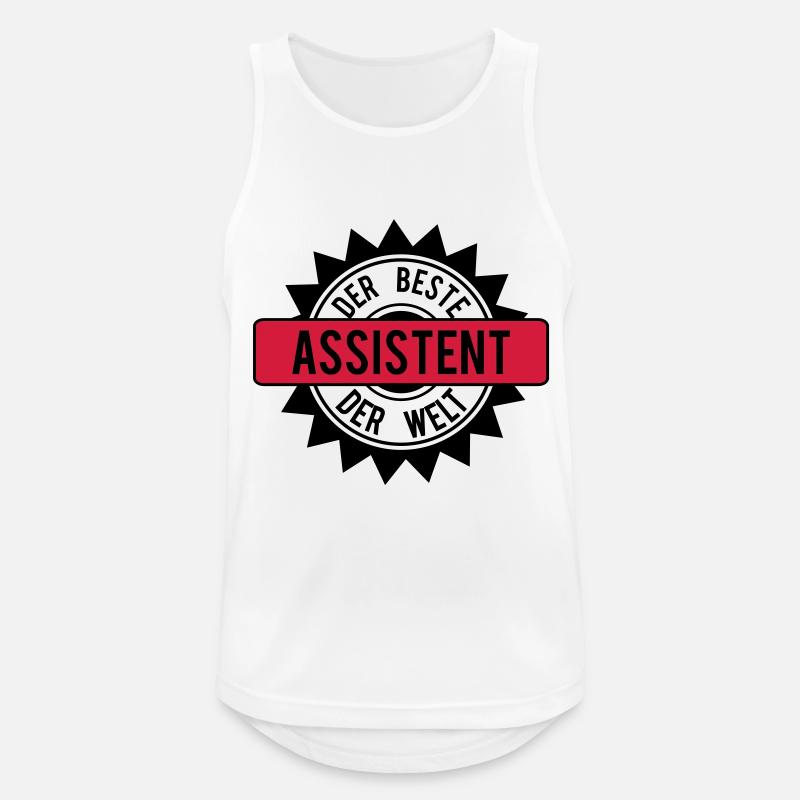 der beste assistent 2c - Männer Tank Top atmungsaktiv - Weiß