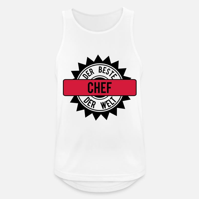 der beste chef 2c - Männer Tank Top atmungsaktiv - Weiß