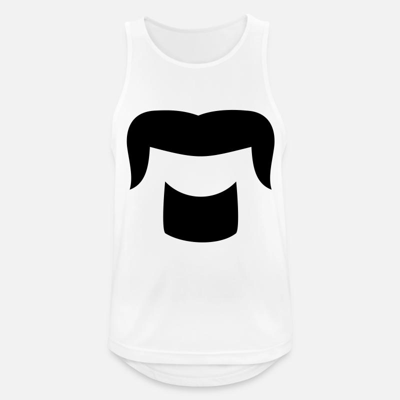 Bart - Männer Tank Top atmungsaktiv - Weiß
